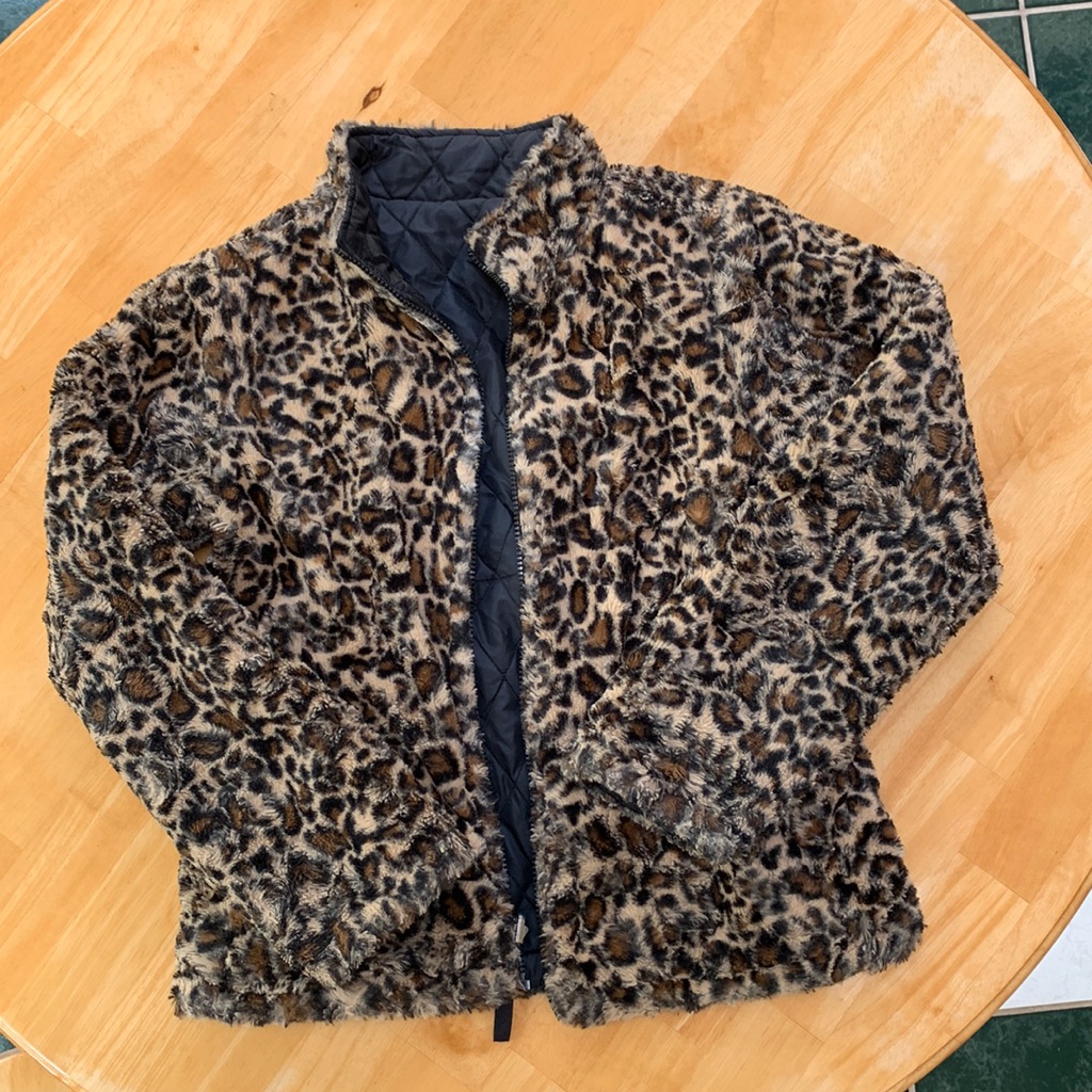 Leopard Print Reversible Jacket